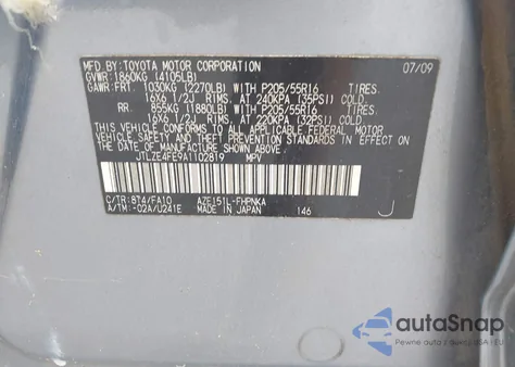 2010 Scion Xb from USA, damaged, VIN JTLZE4FE9A1102819